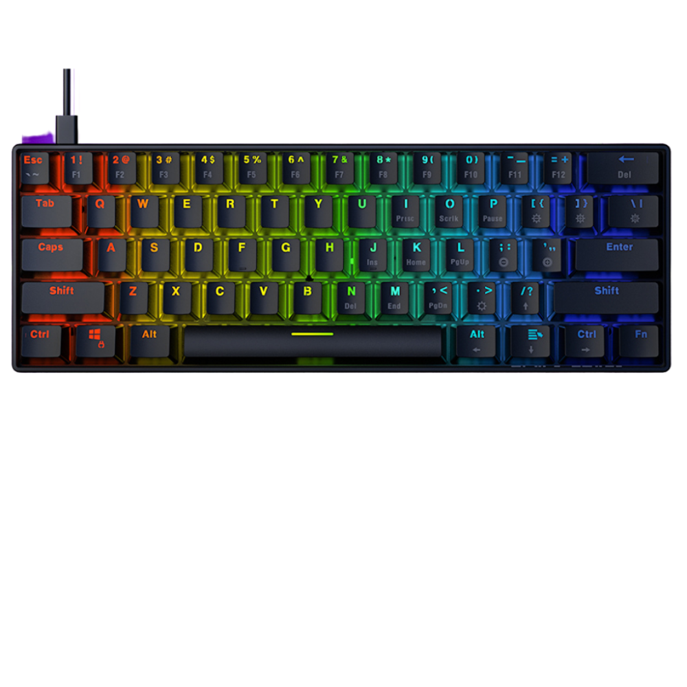 Black Shark Sixgill K4 RGB 60 Percent  Mechanical Gaming Keyboard Blue Switches - Pakistan