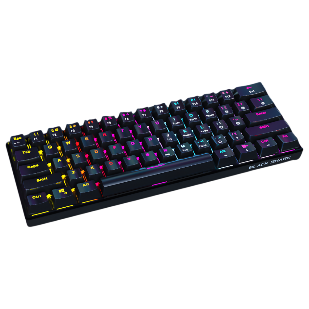 Black Shark Sixgill K4 RGB 60 Percent  Mechanical Gaming Keyboard Blue Switches - Pakistan