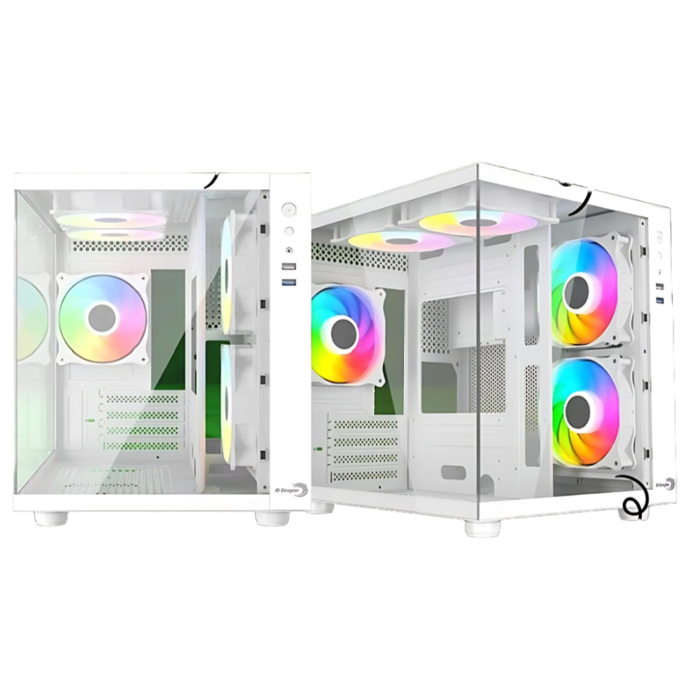 Edragon Light Fury CPU Case (Mid Tower, White & Black) - Price in Pakistan