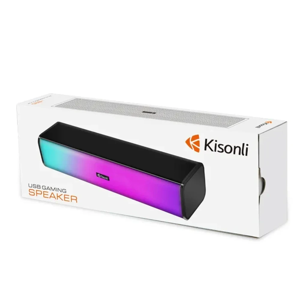 Kisonli Speaker Multimedia I-630 Usb Plug Rgb Colorful Light - Pakistan