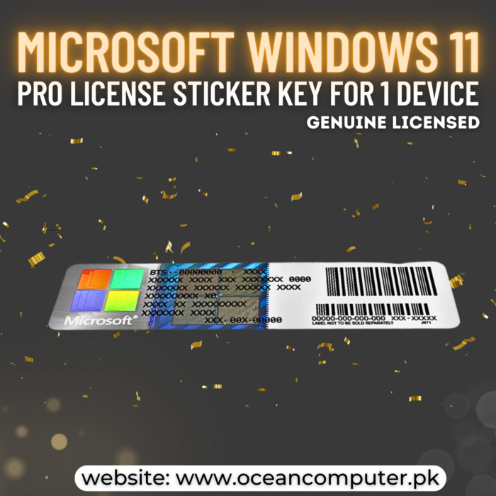 Microsoft Windows 11 Pro License Sticker KEY for 1 Device for Lifetime Genuine Licensed (2)