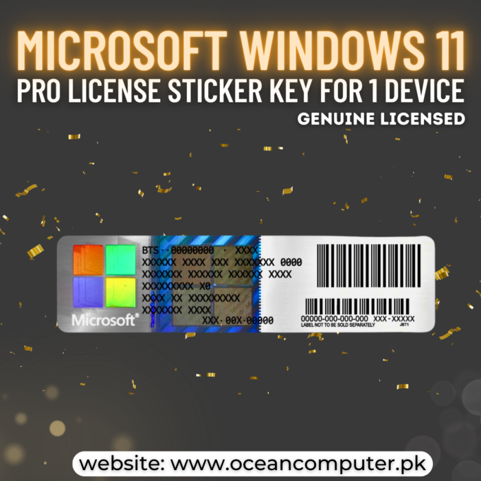 Microsoft Windows 11 Pro License Sticker KEY for 1 Device for Lifetime Genuine Licensed (3)