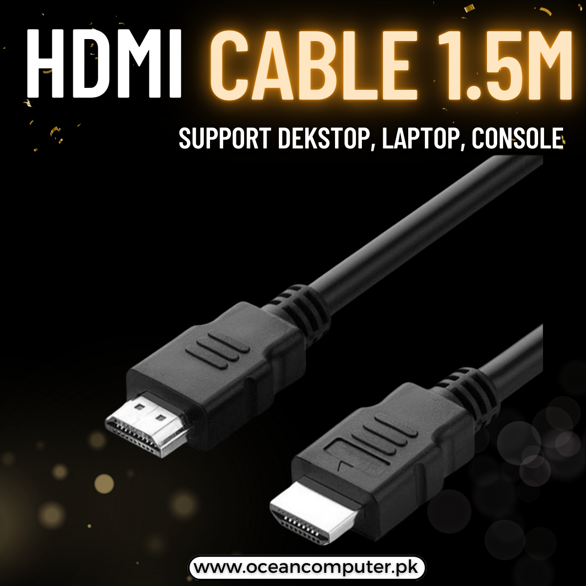 Orignal HDMI to HDMI Cable 1.5 M For Dekstop and Laptop And Console